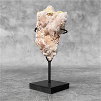 GEEN MINIMUMVERKOOPPRIJS - Prachtig roze Kristallen cluster op een aangepaste standaard - Hoogte: 18
