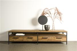 Tv meubel Livorno 200 cm | Gerecycled teak &amp; metaal
