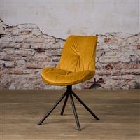 Velvet Eetkamerstoel Palma | Geel
