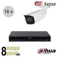 Dahua 4K IP cameraset - WizSense - 16 bullet cameras - motorzoom - starlight - 60m - ips168dbm1