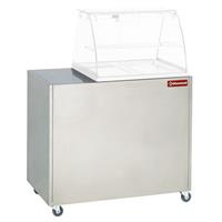 Onderstel r.v.s. op wielen voor vitrine vbe-211 | Diamond | MEX-RG2