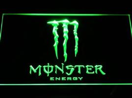 Monster Energy neon bord lamp LED verlichting reclame lichtbak XL *40x30cm*
