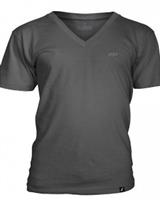 MusclePharm Geborduurd T-shirt V-hals Katoen Grijs