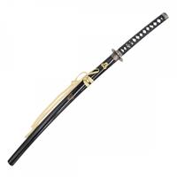 Fuji Mae stalen Katana. zwart- goud - 100 cm