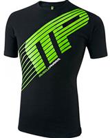 MusclePharm Stripe Sportline T-shirt Katoen Zwart