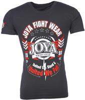 Joya United we Fall T-Shirt Katoen Zwart Rood