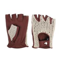Swift vintage vingerloze crochet leren handschoenen nappa bruin