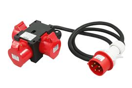 Stroomverdeler 16A 3x 400V met 16A stroomkabel