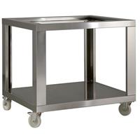 Imitatie rvs steun voor 2x gl6/35-d, wielen, 2 met rem | Diamond | SGL12/35-D