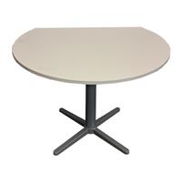 Halfronde Vergadertafel Wit Zilvergrijs