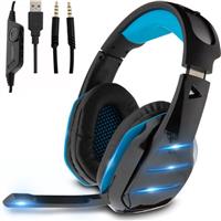 LifeGoods Gaming Headset met Microfoon - Blauw/Zwart verpakking beschadigd en lelijk