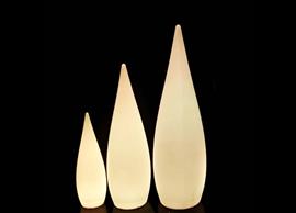 Oplaadbare Staande Lamp LED RGB Waterdruppel 80 cm incl. Afstandsbediening - Funnylights Muk Tuinlam