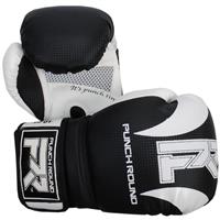 Punch Round Bokshandschoenen SLAM Mat Carbon Zwart Wit