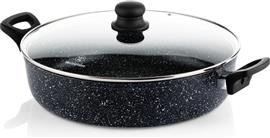Westinghouse Hapjespan Inductie - Ø 32 cm - Zwart Marmer - Met Deksel - PFOA Vrij ( verpakking besch