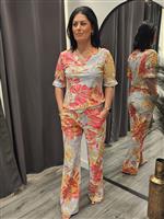 Travel Pantalon Print 2089 Multi Flower