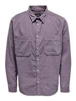 Alp Relaxed Washed Corduroy Shirt Purple Ash