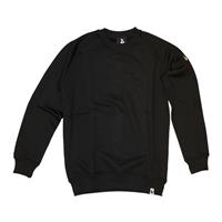 Burned Crewneck Zwart Raglan