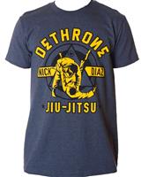 Dethrone Diaz Jiu Jitsu T-shirt Katoen Marineblauw