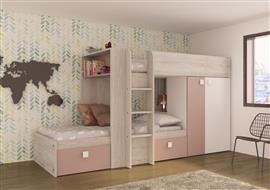 Maxim Multifunctioneel Stapelbed - 90x190 - Oudroze - Trasman