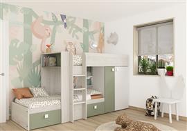Maxim Multifunctioneel Stapelbed - 90x190 - Groen - Trasman