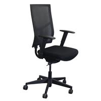 Rhea Hoge Rug NEN1335 Bureaustoel Zwart Netweave