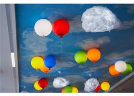 Plafondlamp Ballonlamp Rood Groot inclusief 4W LED lamp - Funnylights