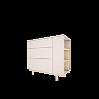 Commode Basic met boekenkast - Cashmere Commode Basic cashmere