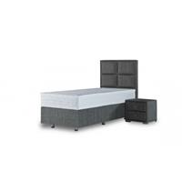 Eenpersoons opbergboxspring (Maat selecteren: 80X190) Antraciet