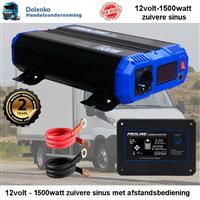 OMVORMER 12V - 220V AC - 1500W ZUIVERE SINUS