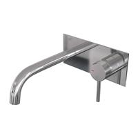 Inbouw Wastafelmengkraan Brauer Chrome Carving Coldstart Gebogen Uitloop Ronde Hendel Rechts Chroom 