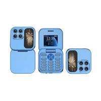 I17 Mini Vouwbare Telefoon - 1.77 inch HD Scherm - Dual SIM - 1000mAh Batterij - Blauw