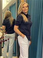 Travelstof Blouse Korte mouwen 2270 Dark Blue