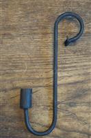 Glashaak/kaarshouder Mat Zwart 30 cm