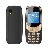 Q3308 Mini Telefoon - 1.33 inch HD Scherm - Dual SIM - 600mAh Batterij - Dumphone GSM - Zwart