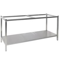 Rvs tafelonderstel met bodemschap 1600x600x900 mm