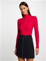 Long-sleeved jumper turtleneck wine 132-Mentos Pink