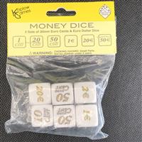Reken dobbelstenen: euros en centen (SET van 6 st.)