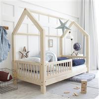 Houten Bedhuis Pioli - naturel 200x90 cm/190x90cm/160x80cm Naturel 160x80 cm