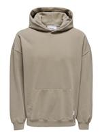 Ramon Relax Washed Hoodie Beige
