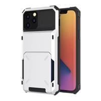Kaarthouder Hoesje voor iPhone 15 - Wallet Card Slot Portemonnee Flip Cover Case - Wit