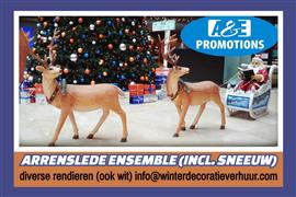 rendieren en slee aankleding verhuur arnhem