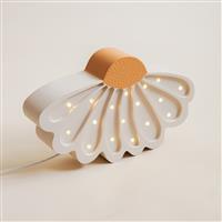 Houten decoratieve lamp - Daisy- Wit 2xAA batterijen (zonder dimfunctie of afstandsbediening)
