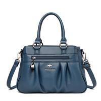 Vintage handtas met handvat voor dames - Leren designer draagtas