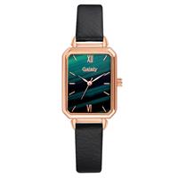Luxe vierkant horloge voor dames - leren armband met quartz wijzerplaat