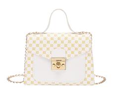 Luxe schoudertas met gouden ketting - Crossbody kleine vierkante clutch handtas