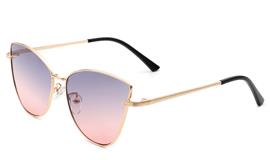 Cat Eye Sunglasses for Women - Vintage Design Metal Frame Glasses