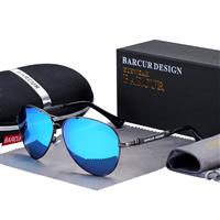 Gepolariseerde spiegel Aviator-zonnebril - Bril van titaniumlegering Unisex Gradient Pilot Shades