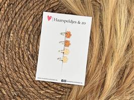 Baby haarspeldjes setje 2 - mini - 2cm groot - voor de eerste lokjes haar – bloemetjes