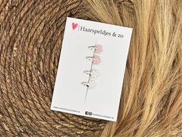 Baby haarspeldjes setje 6 - mini - 2cm groot - voor de eerste lokjes haar – bloemetjes