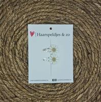 Haarspeldje Flower - daisy - madeliefjes - goudkleur — 5 cm / goud